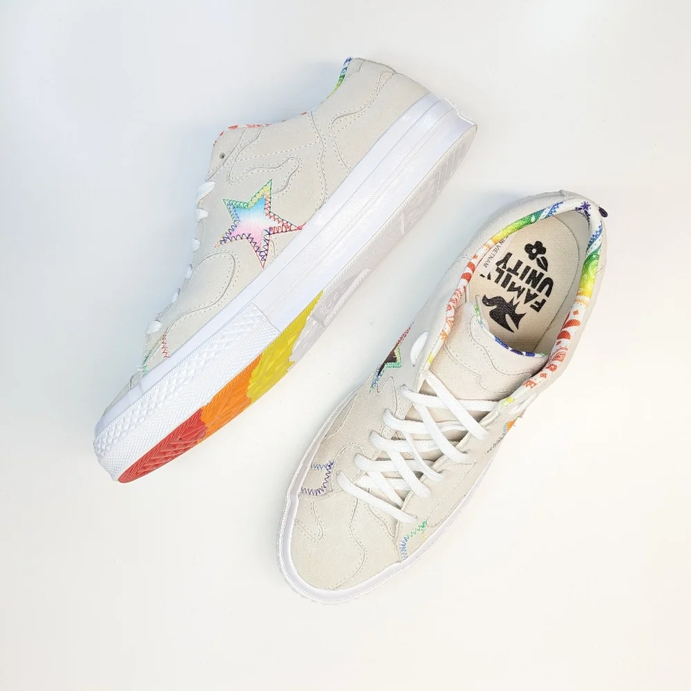 Converse One Star Low Pride Family Unity Leather Casual Sneakers Size Men's 11